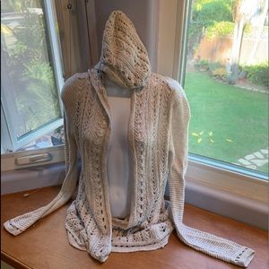 Hollister Hooded Knit Sweater Size Small